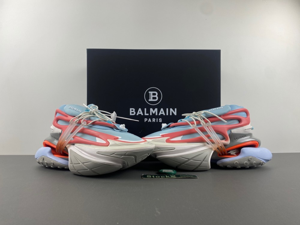 Balmain Balmain Unicorn Trainer Sneaker White Rose Blue