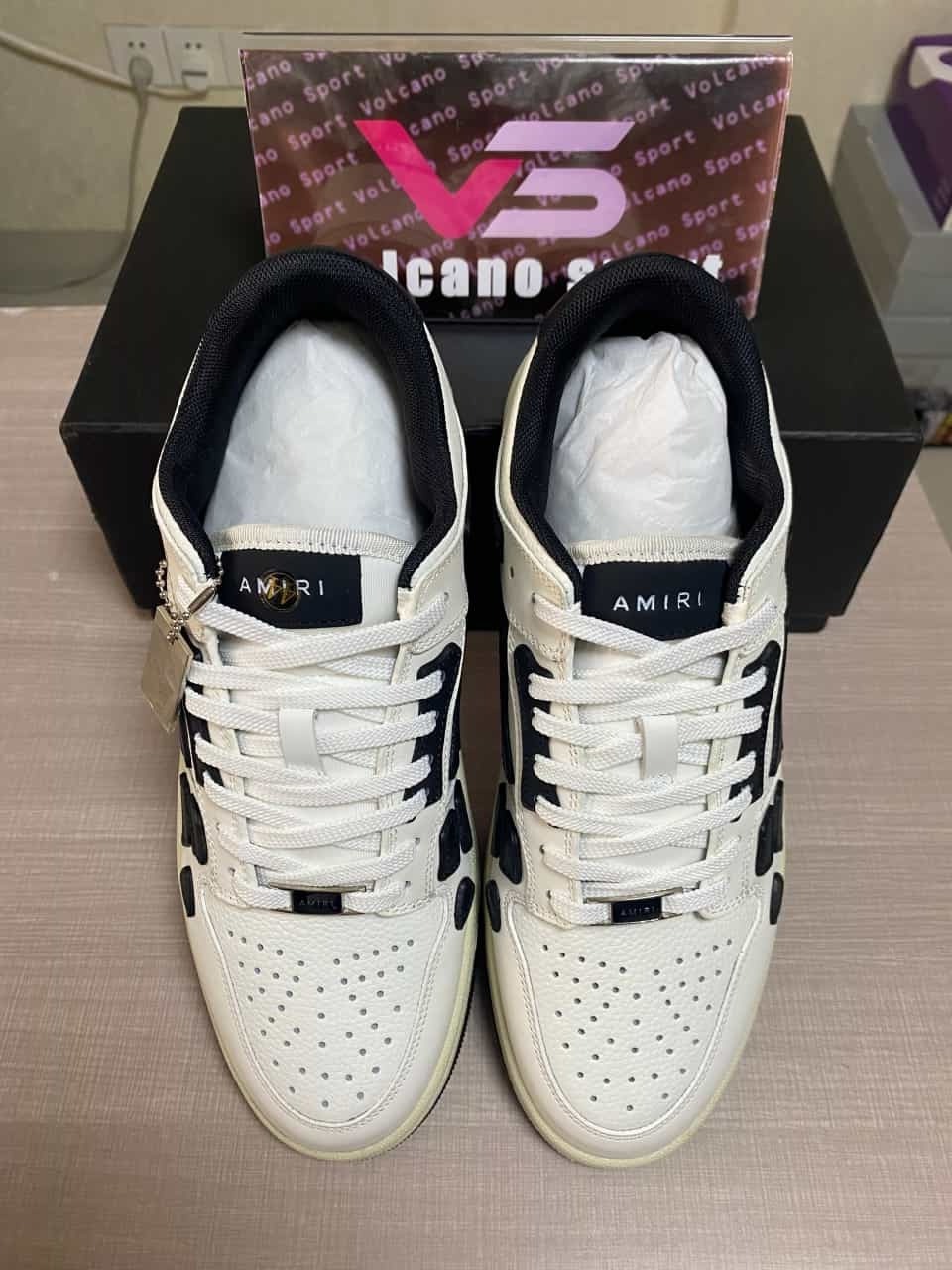 AMIRI Skel Top Low White Black MFS0031