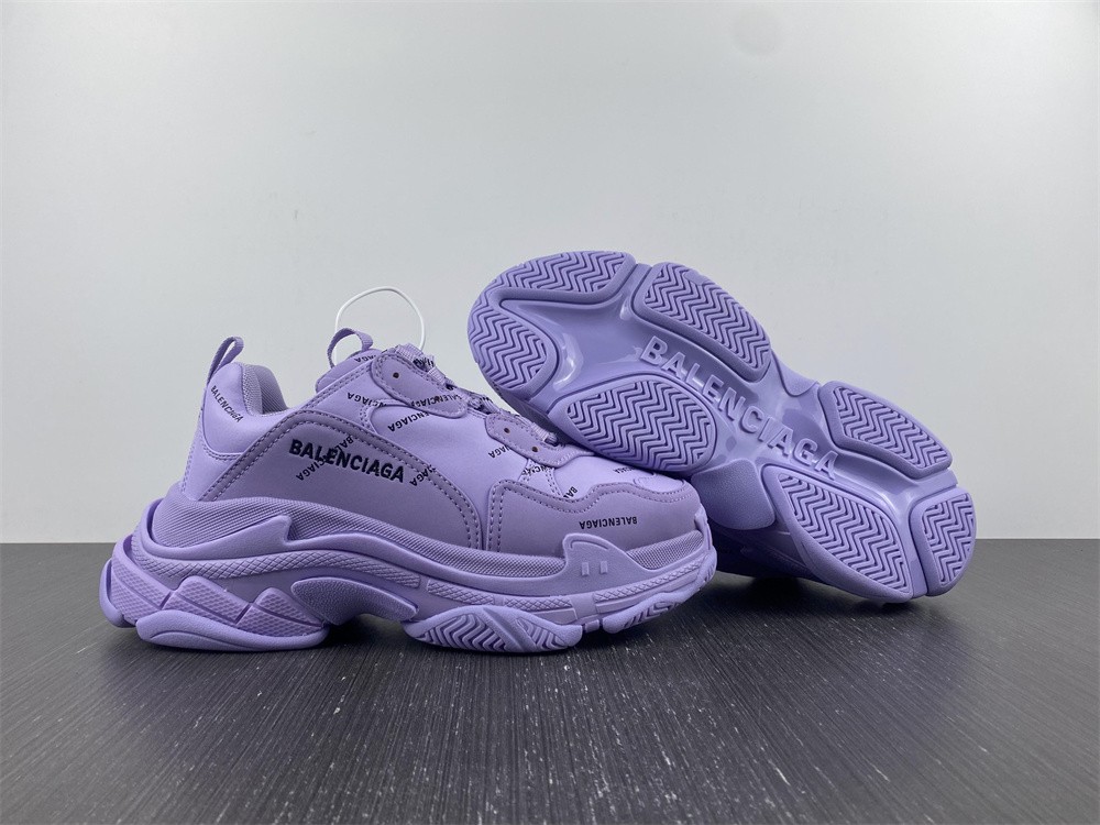Balenciaga Wmns Triple S “Allover Logo in Light Purple”
