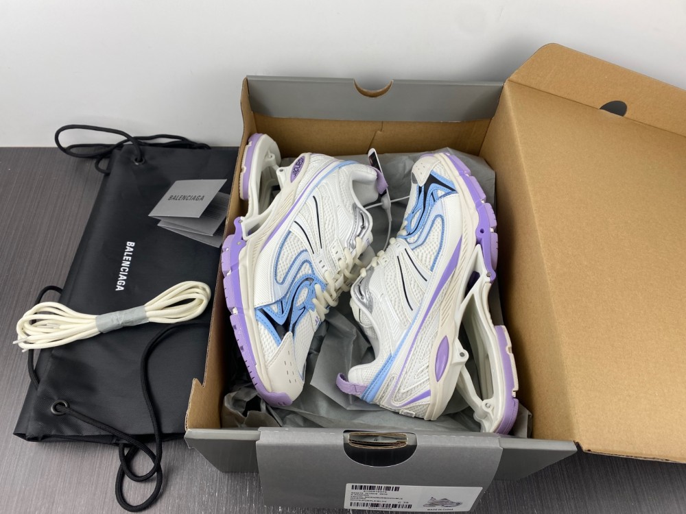 Balenciaga X‑Pander 'Distressed White Blue Purple'