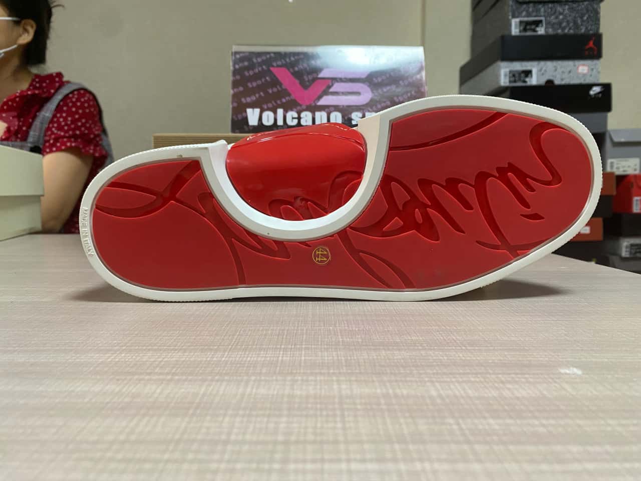 Christian Louboutin Adolescenza Junior White Sneakers