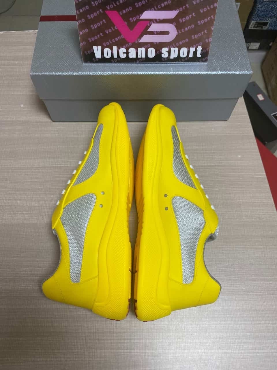 Prada America's Cup Soft rubber and bike fabric sneakers