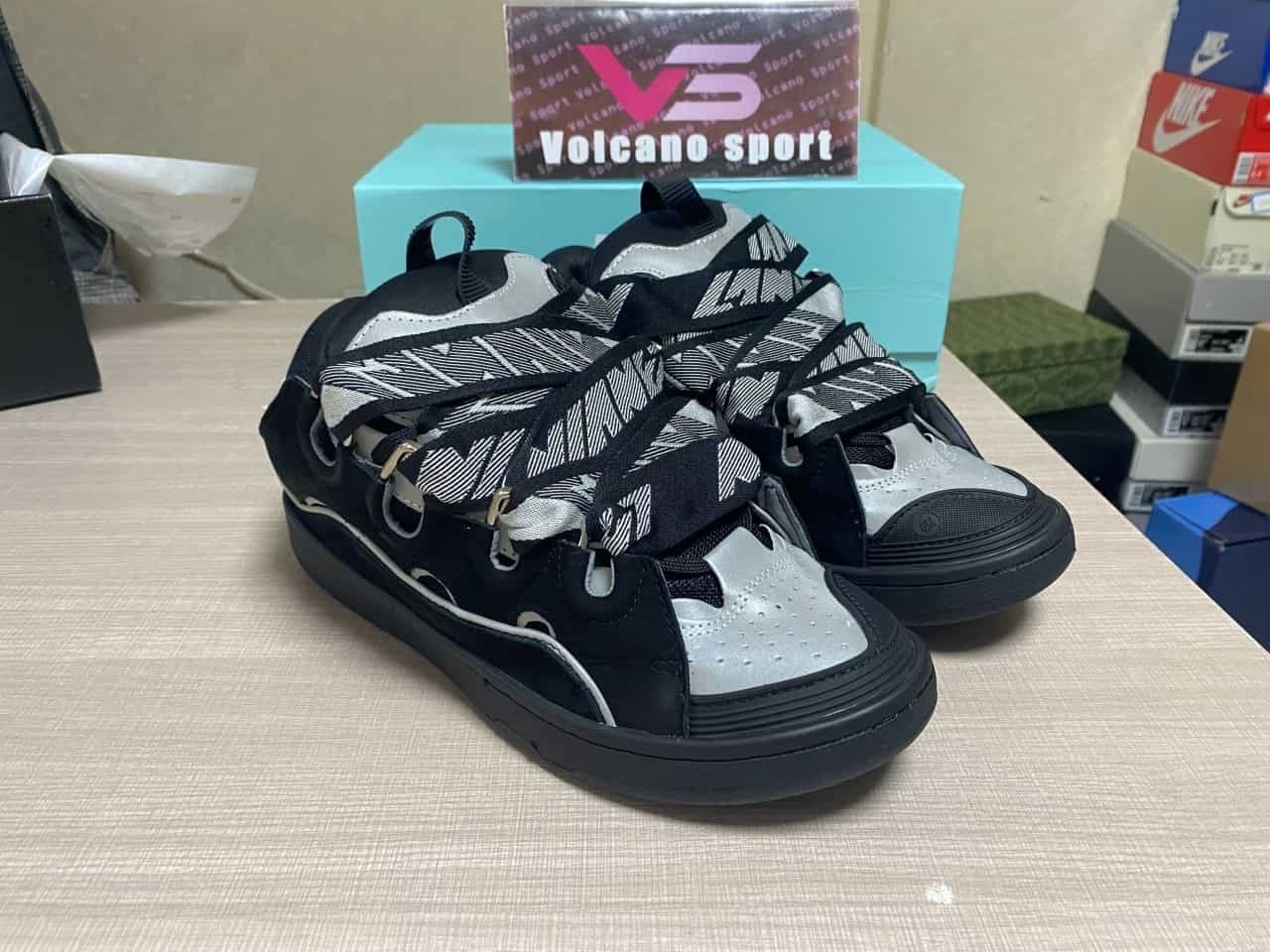 Lanvin Curb Sneaker Black Grey