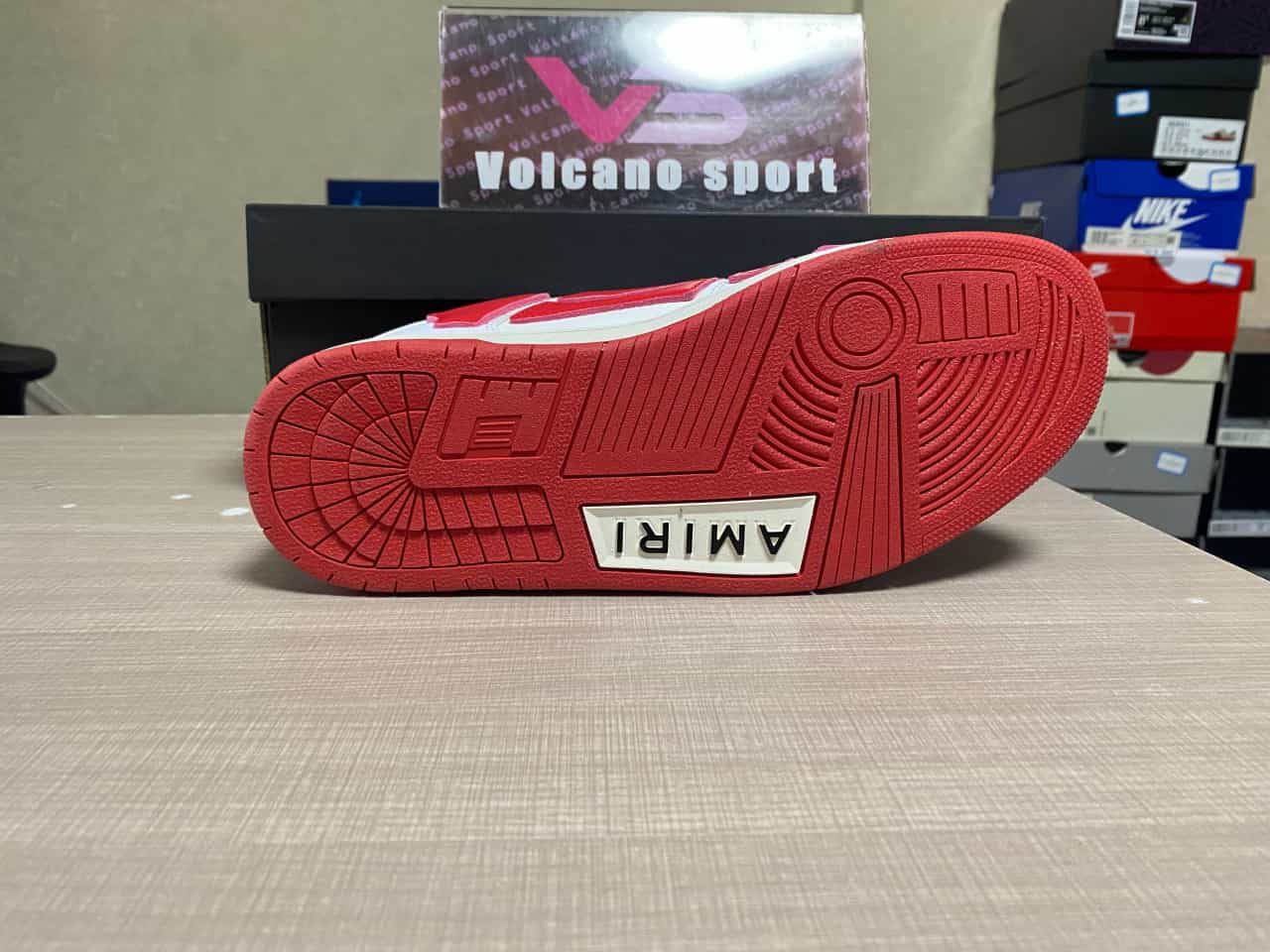 AMIRI Skel Top Low White Red