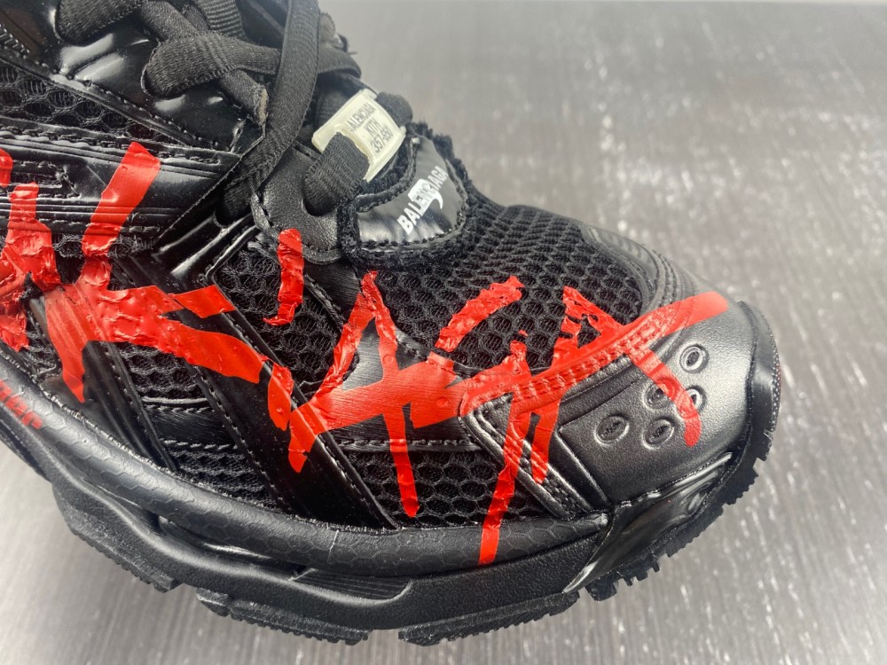 Coco Shoes Balenciaga Runner Graffiti Black Red