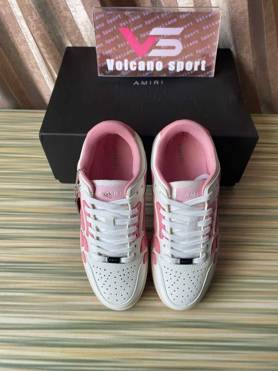 Amiri Wmns Skel Top Low 'White Pink' Sneakers