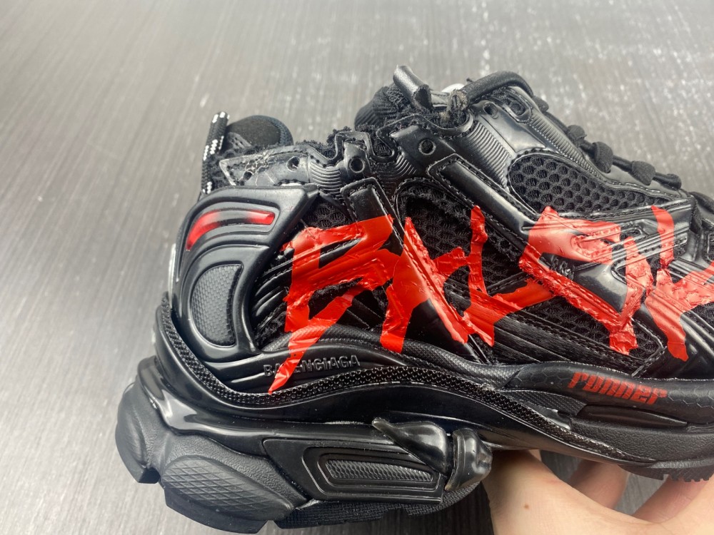 Coco Shoes Balenciaga Runner Graffiti Black Red