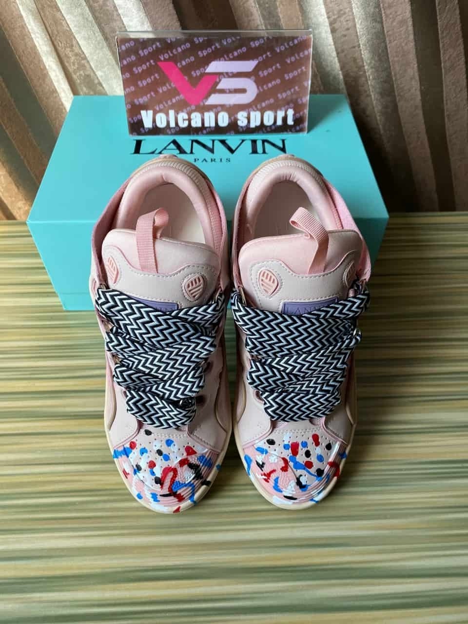 Lanvin Leather Curb Gallery Dept. Pale Pink Multi