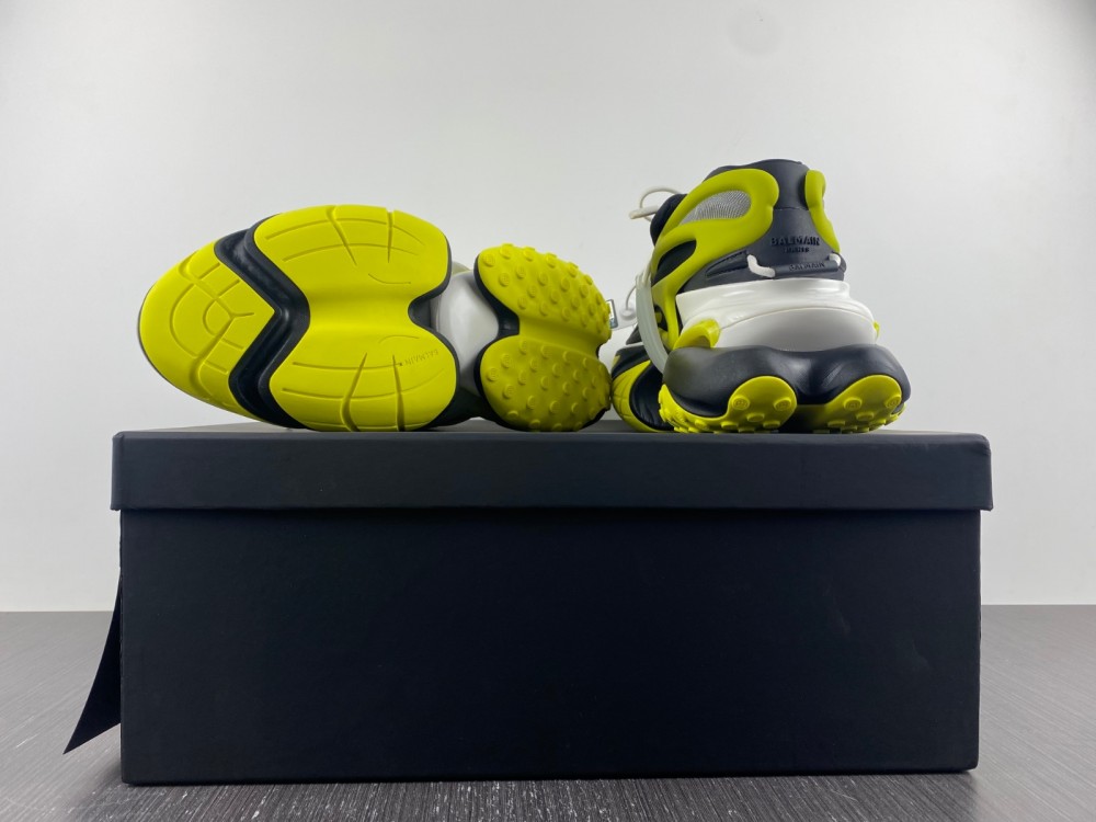 Balmain o1srvl11e0524 Unicorn Sneakers in Black Yellow