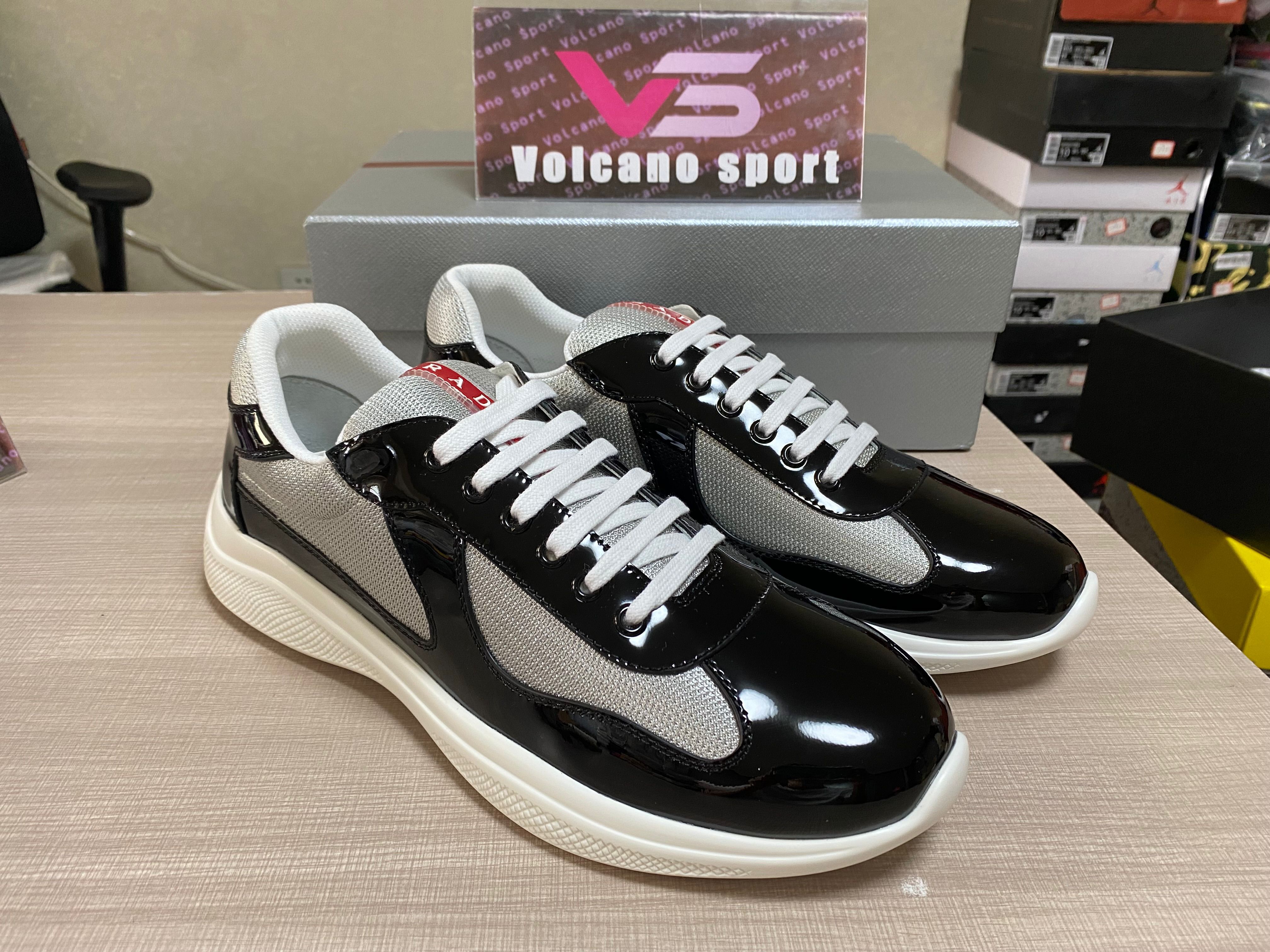 Prada America's Cup sneakers black silver