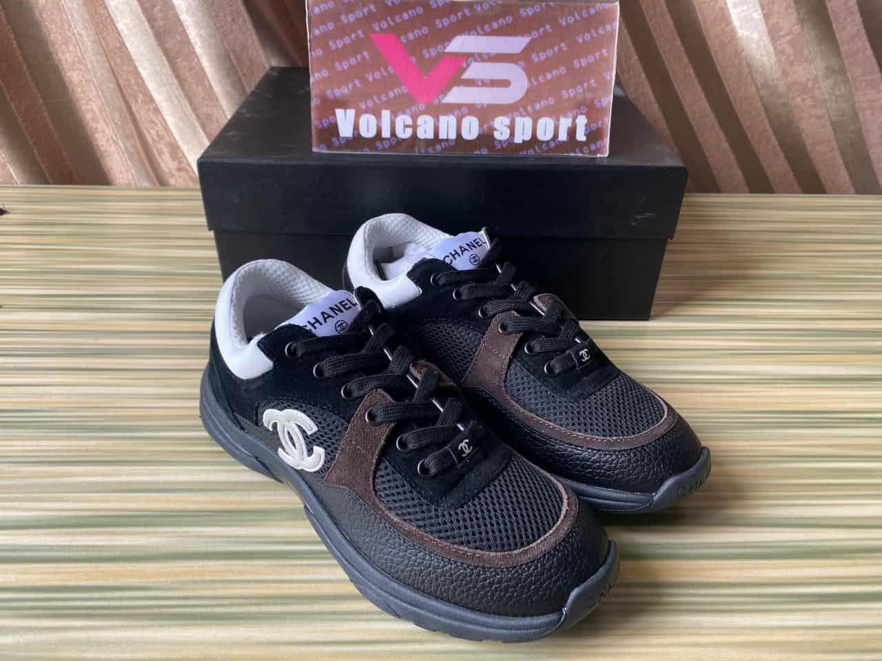 Chanel Low Top Trainer Black White