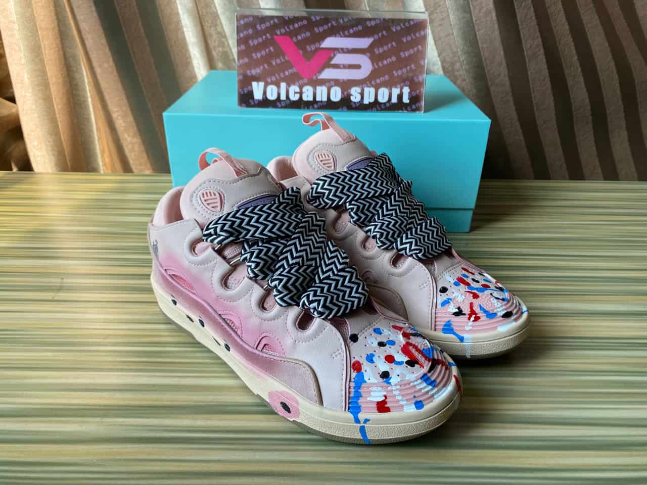 Lanvin Leather Curb Gallery Dept. Pale Pink Multi