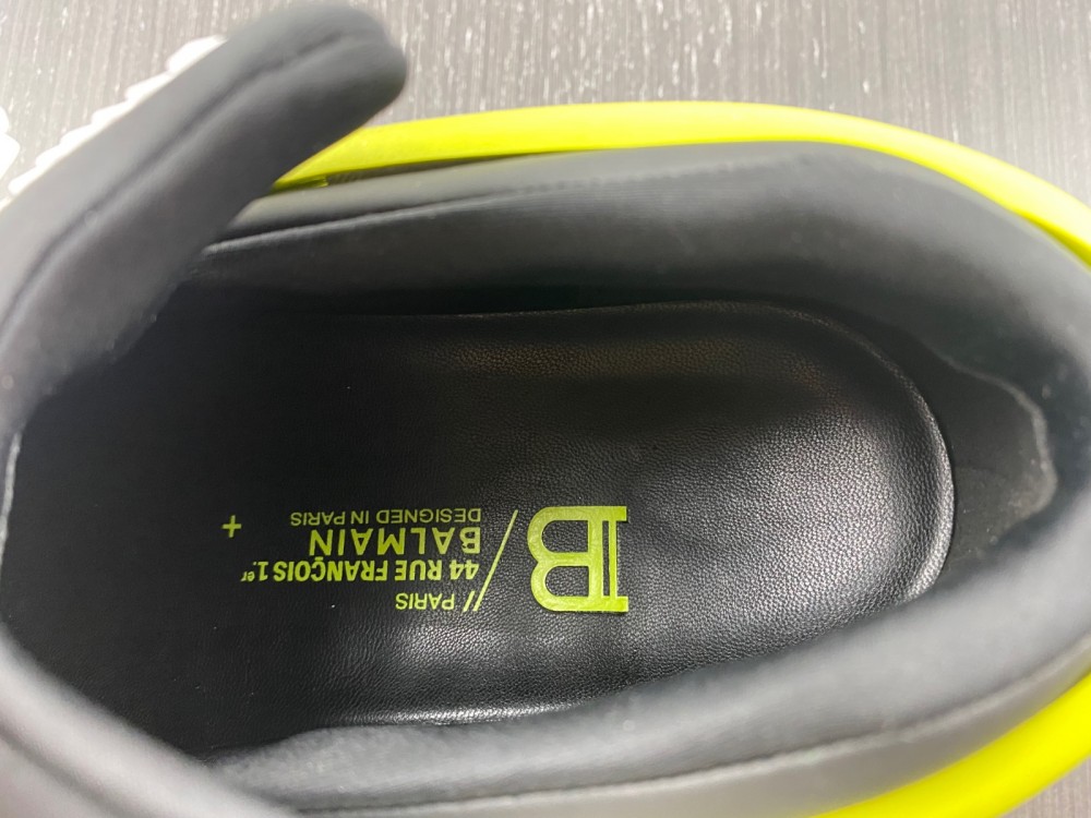 Balmain o1srvl11e0524 Unicorn Sneakers in Black Yellow