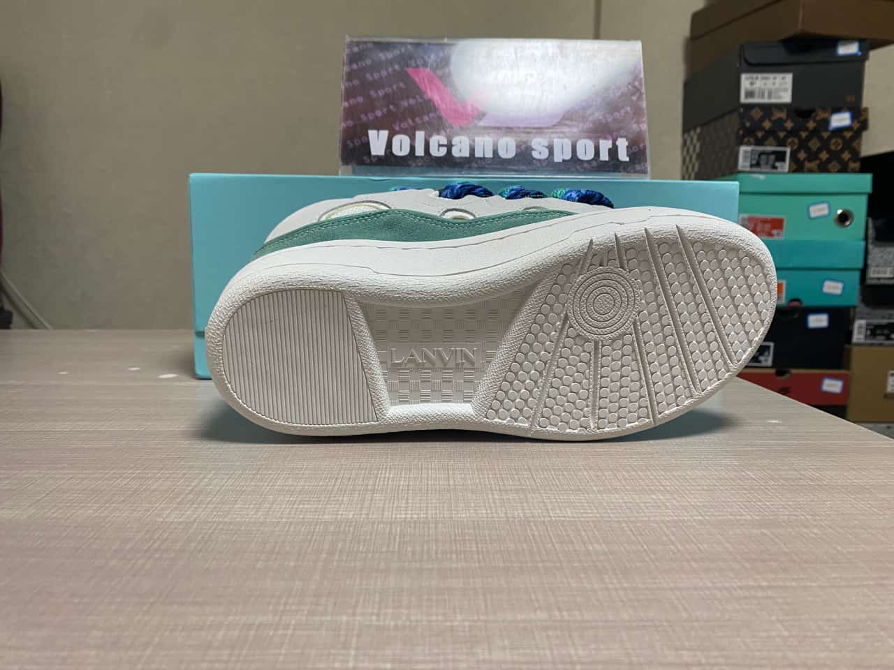 Lanvin Curb Sneaker White Blue