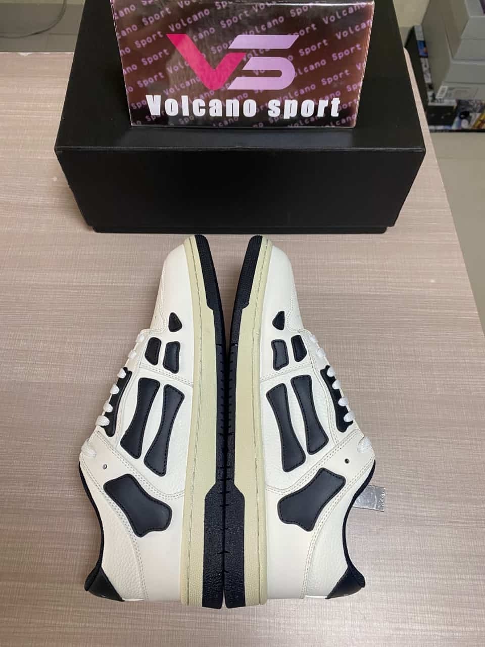 AMIRI Skel Top Low White Black MFS0031