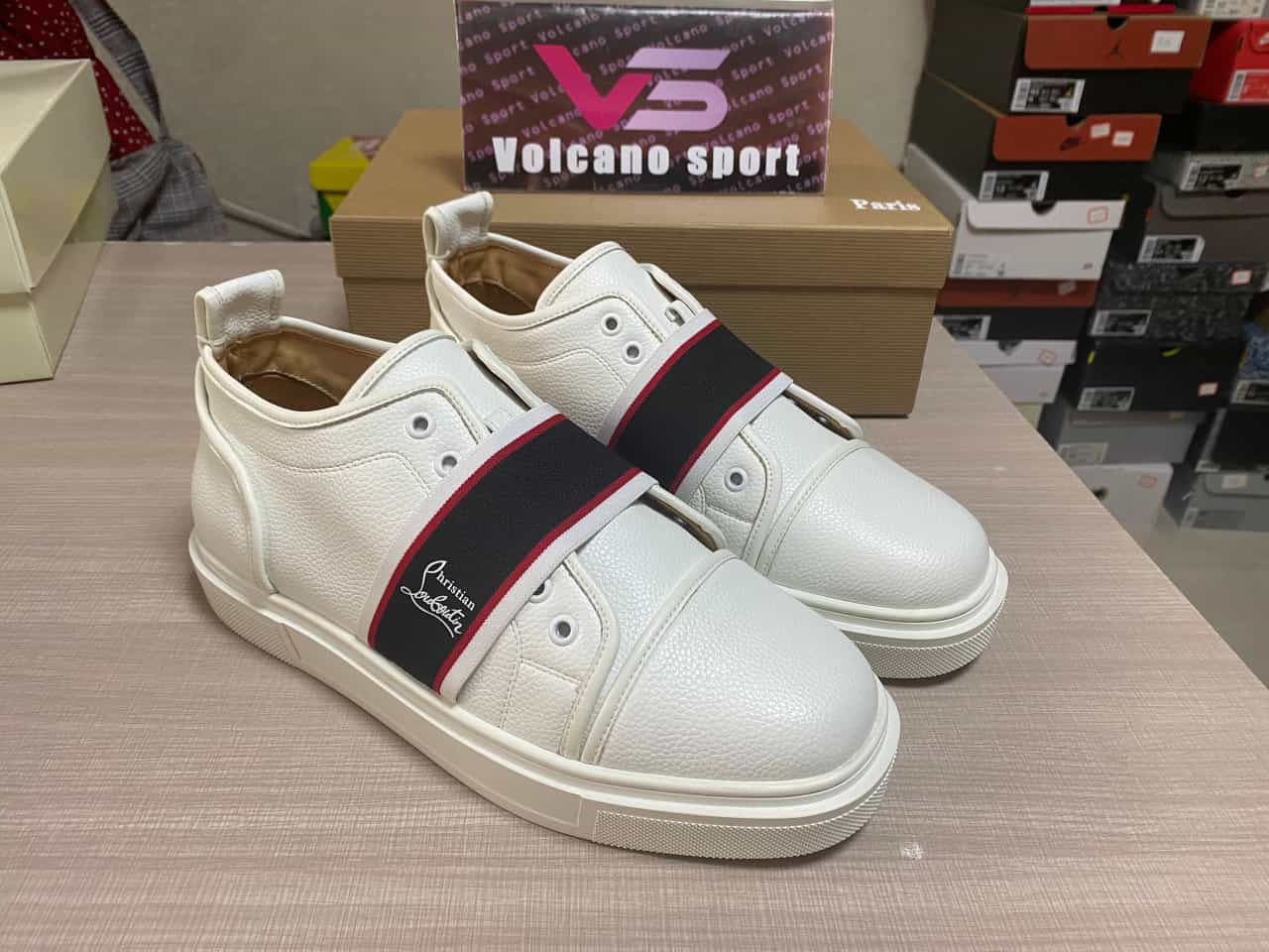 Christian Louboutin Adolescenza Junior White Sneakers