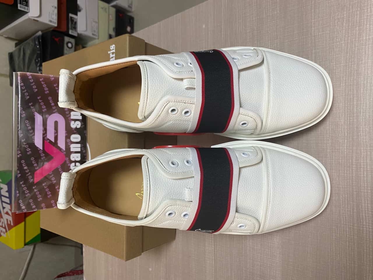 Christian Louboutin Adolescenza Junior White Sneakers