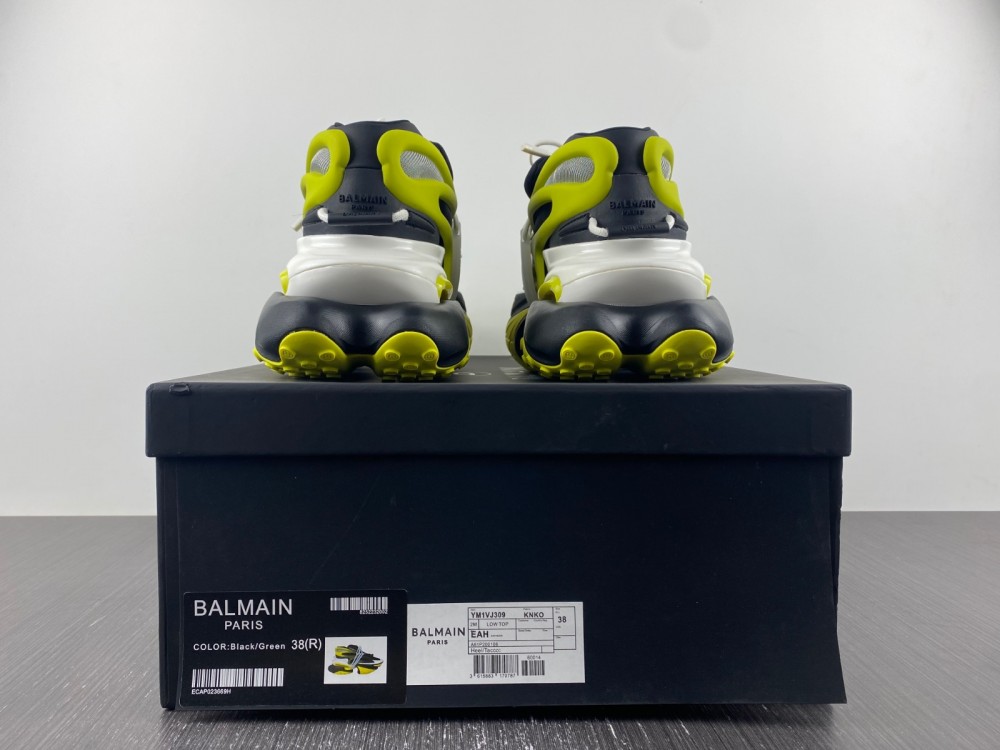 Balmain o1srvl11e0524 Unicorn Sneakers in Black Yellow