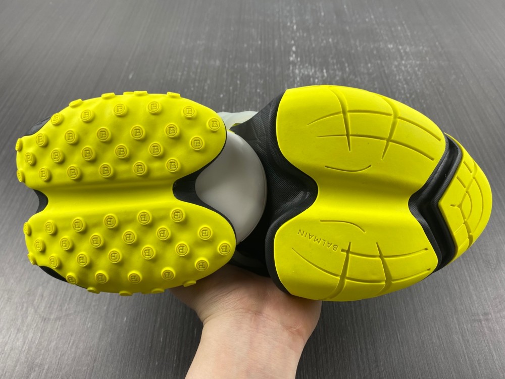 Balmain o1srvl11e0524 Unicorn Sneakers in Black Yellow