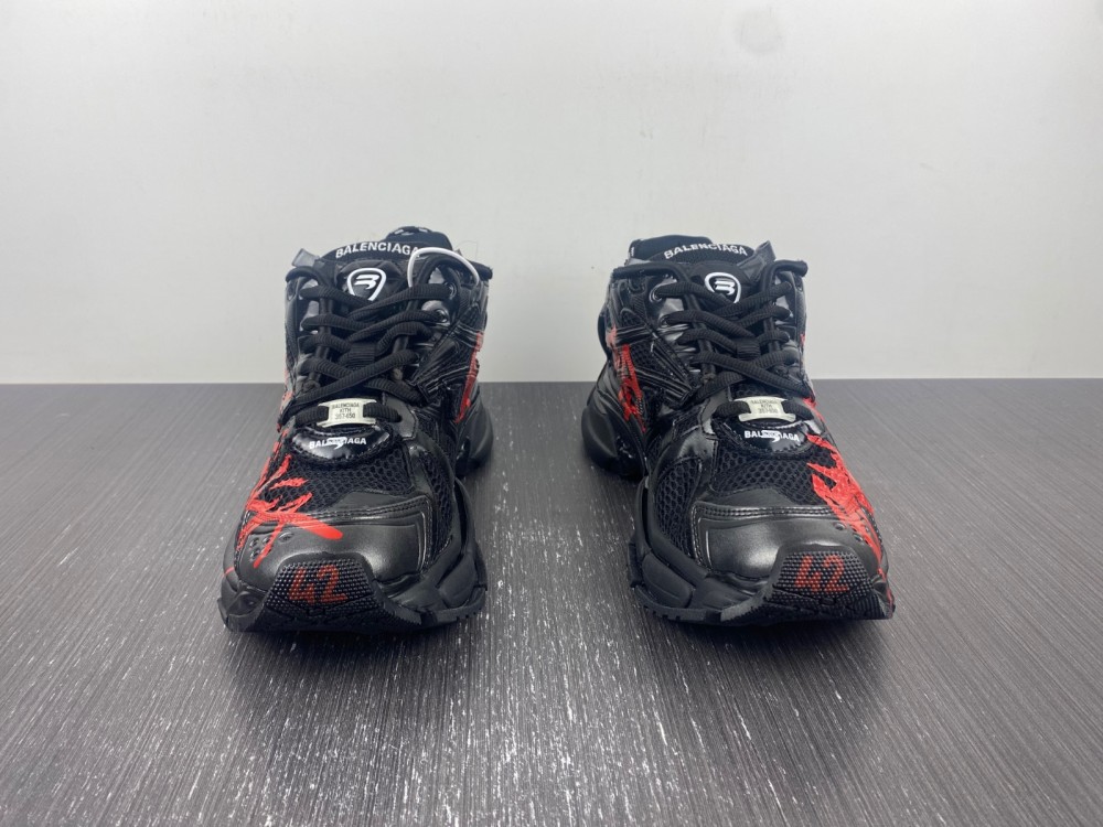 Coco Shoes Balenciaga Runner Graffiti Black Red