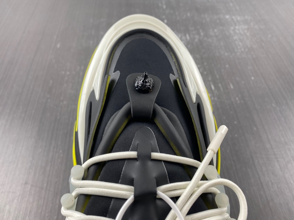 Balmain o1srvl11e0524 Unicorn Sneakers in Black Yellow