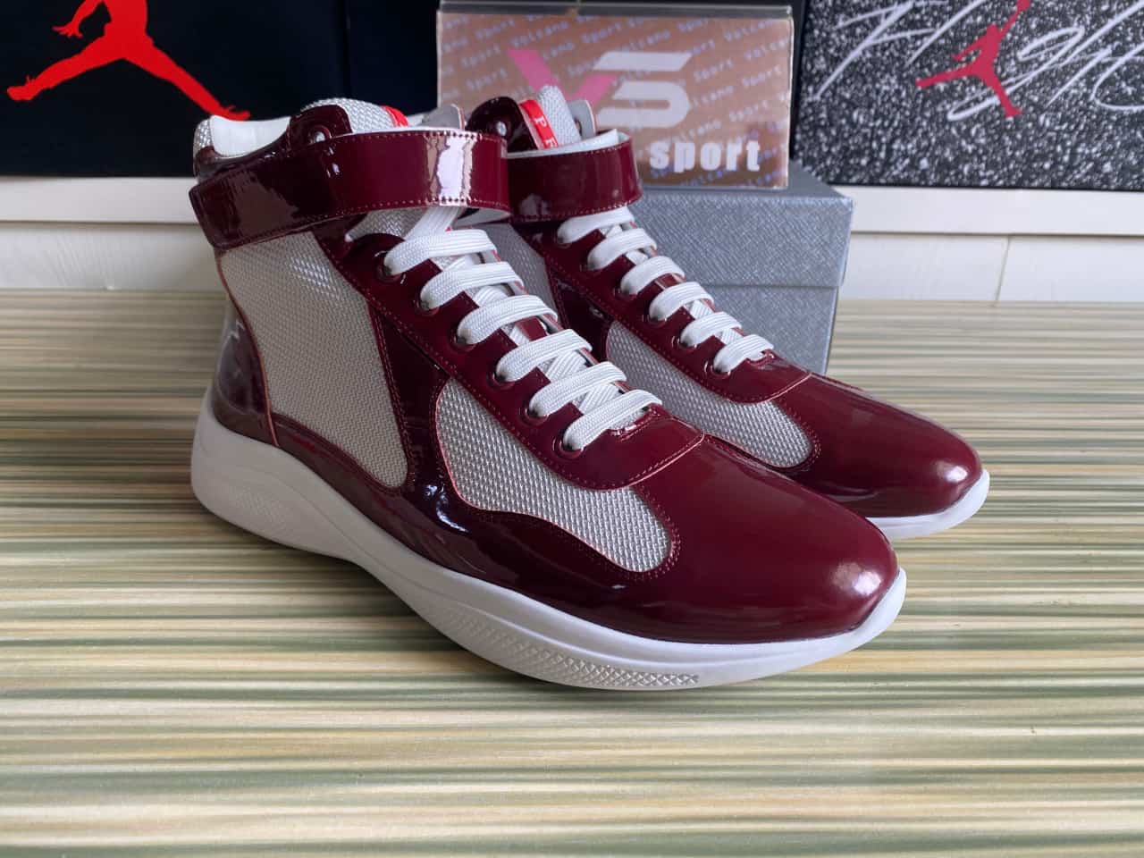 Prada America’s Cup Bike High Top Sneakers