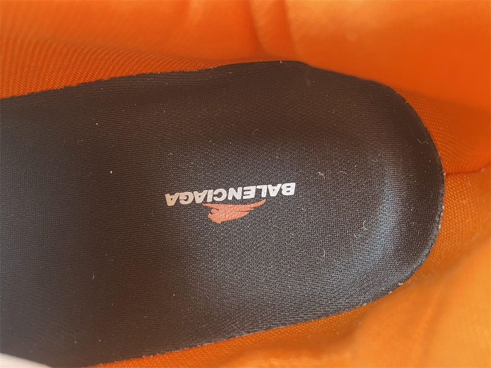 Balenciaga: White & Orange Track Sneakers