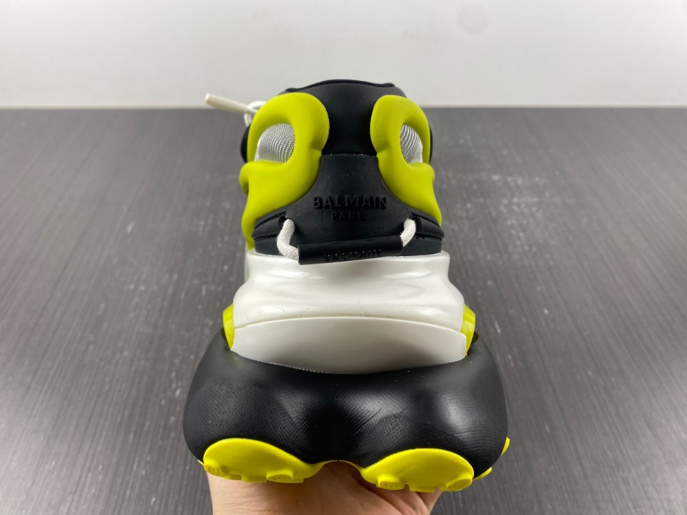 Balmain o1srvl11e0524 Unicorn Sneakers in Black Yellow