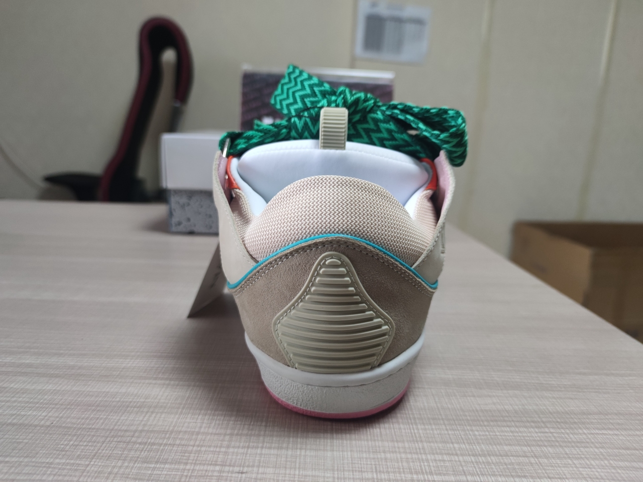 Lanvin Curb Sneaker Beige Pink1