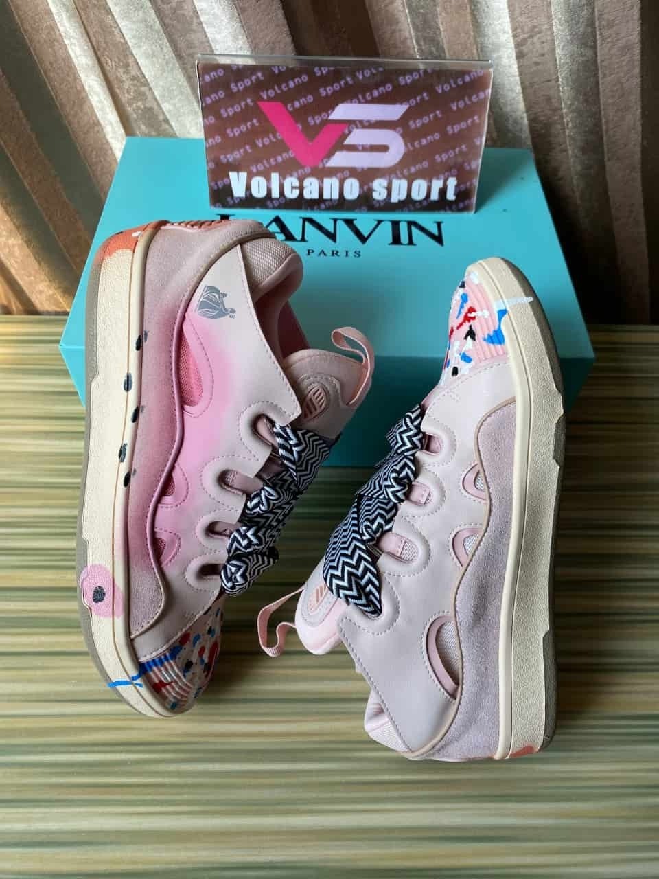 Lanvin Leather Curb Gallery Dept. Pale Pink Multi