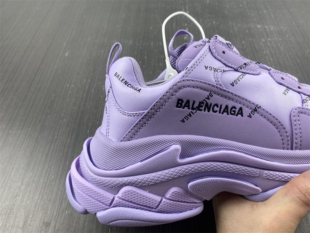 Balenciaga Wmns Triple S “Allover Logo in Light Purple”