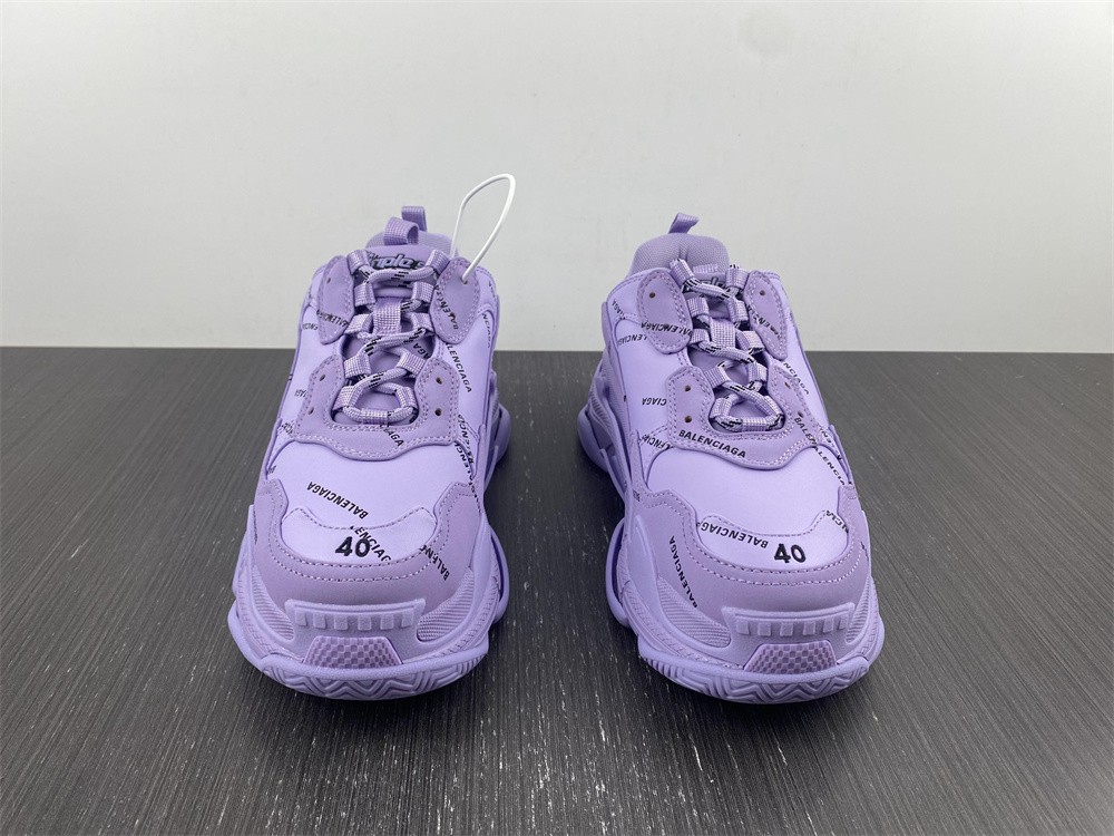 Balenciaga Wmns Triple S “Allover Logo in Light Purple”