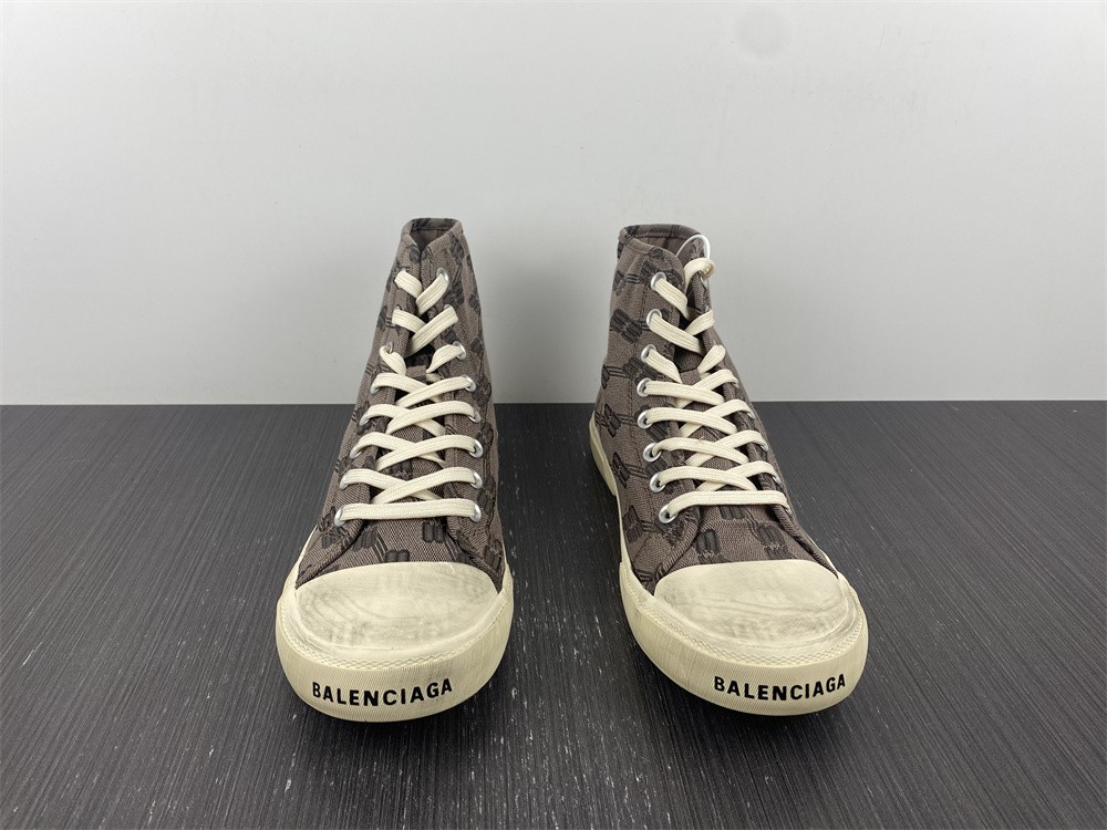 Balenciaga Women's Paris Dark Mink High Top Sneakers