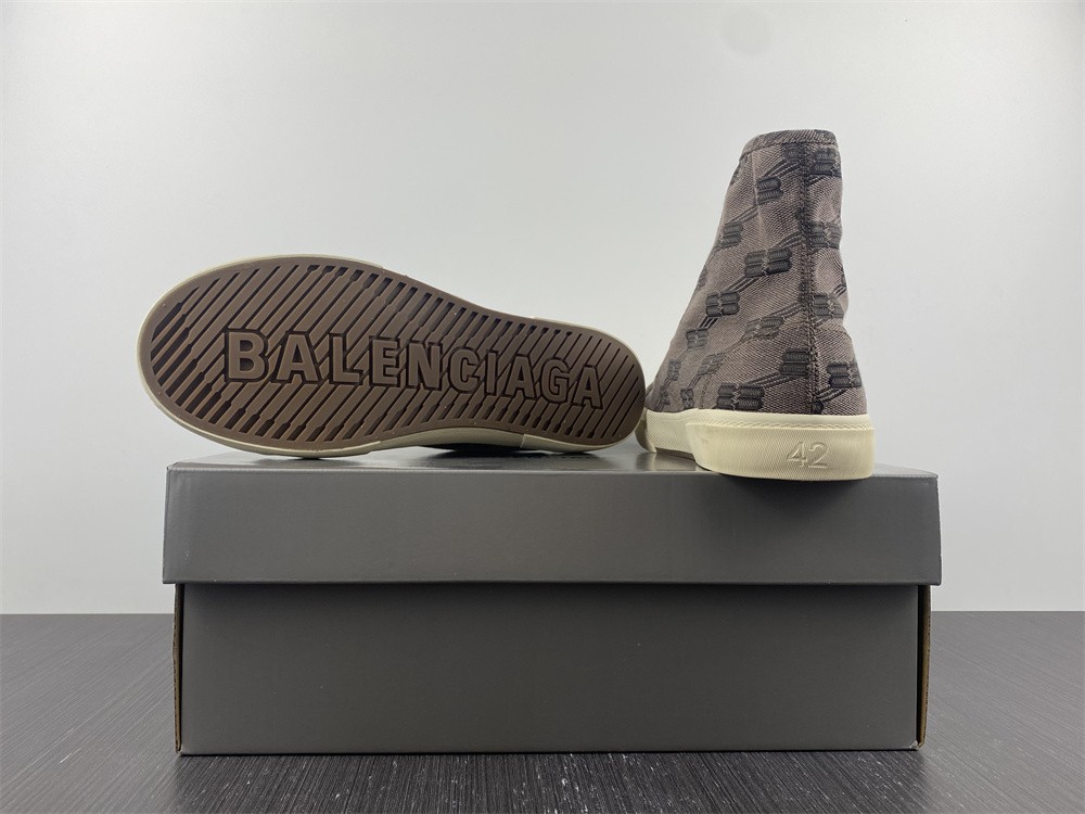 Balenciaga Women's Paris Dark Mink High Top Sneakers