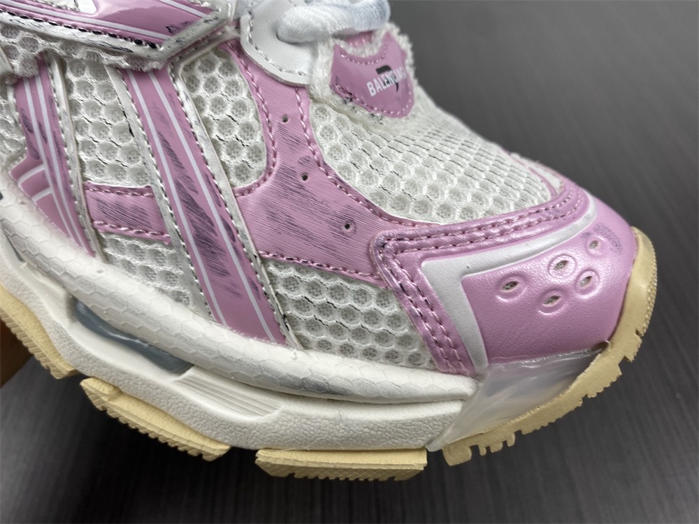 Balenciaga Women Runner Sneaker in White Mesh and Nylon