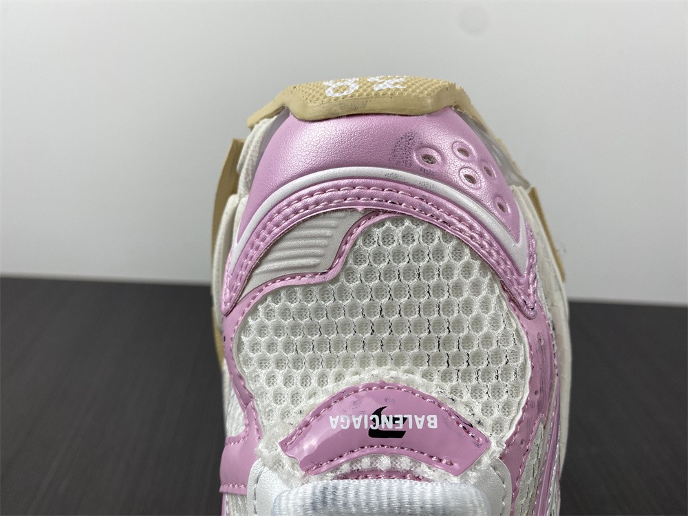 Balenciaga Women Runner Sneaker in White Mesh and Nylon