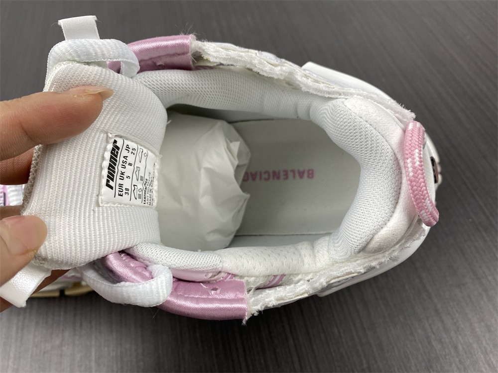 Balenciaga Women Runner Sneaker in White Mesh and Nylon