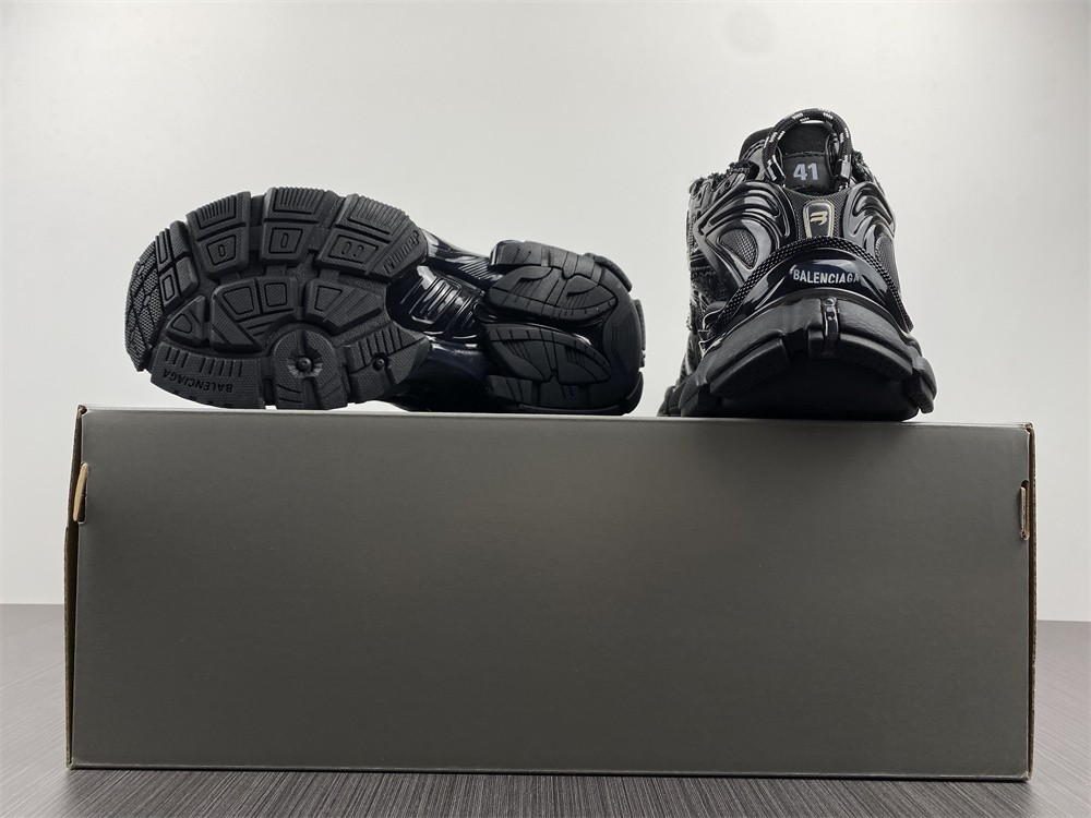 Balenciaga Women's Black Runner Athletic Sneakers Shoes