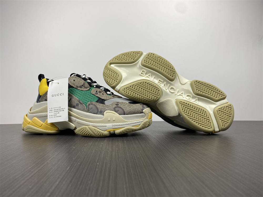 Gucci x Balenciaga The Hacker Project Triple SBeige Green Yellow