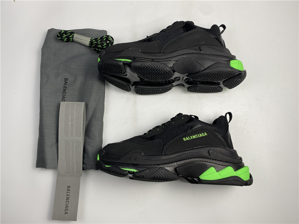 Balenciaga Wmns Triple S 'Black Yellow Fluo'