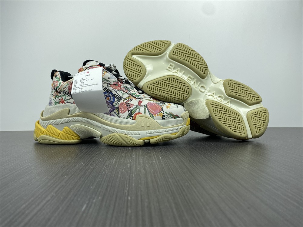 Gucci Balenciaga The Hacker Project Floral Triple S Sneakers