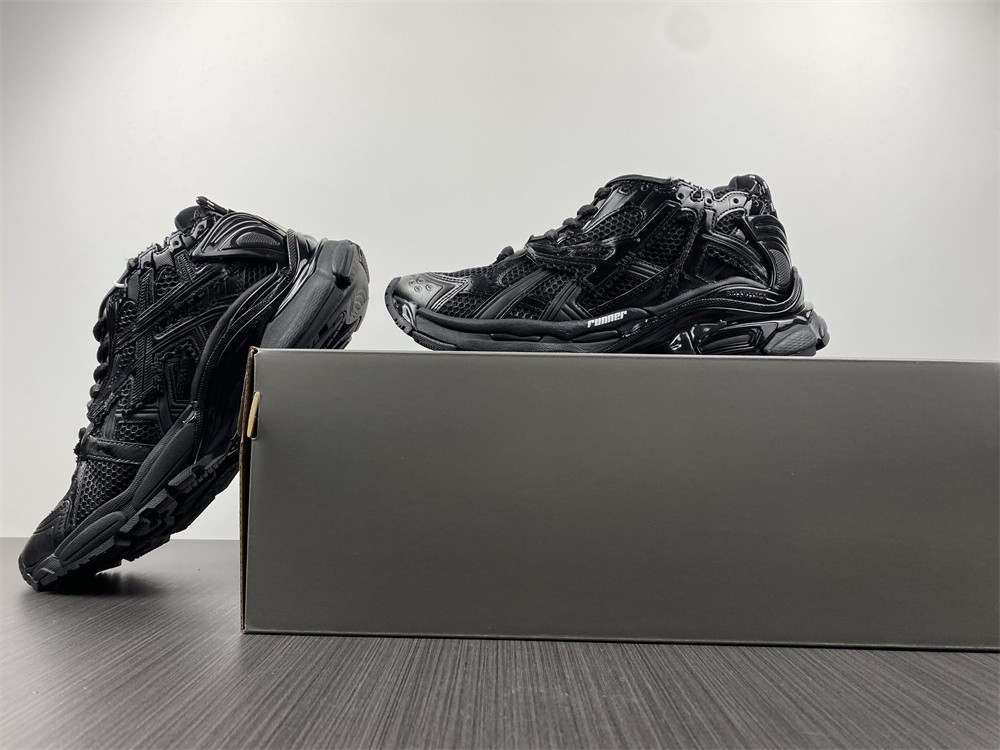 Balenciaga Women's Black Runner Athletic Sneakers Shoes