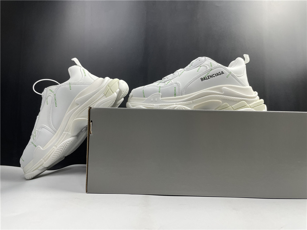 BALENCIAGA: Triple S sneakers with all over logo - White | Balenciaga sneakers 524039 W2FA1