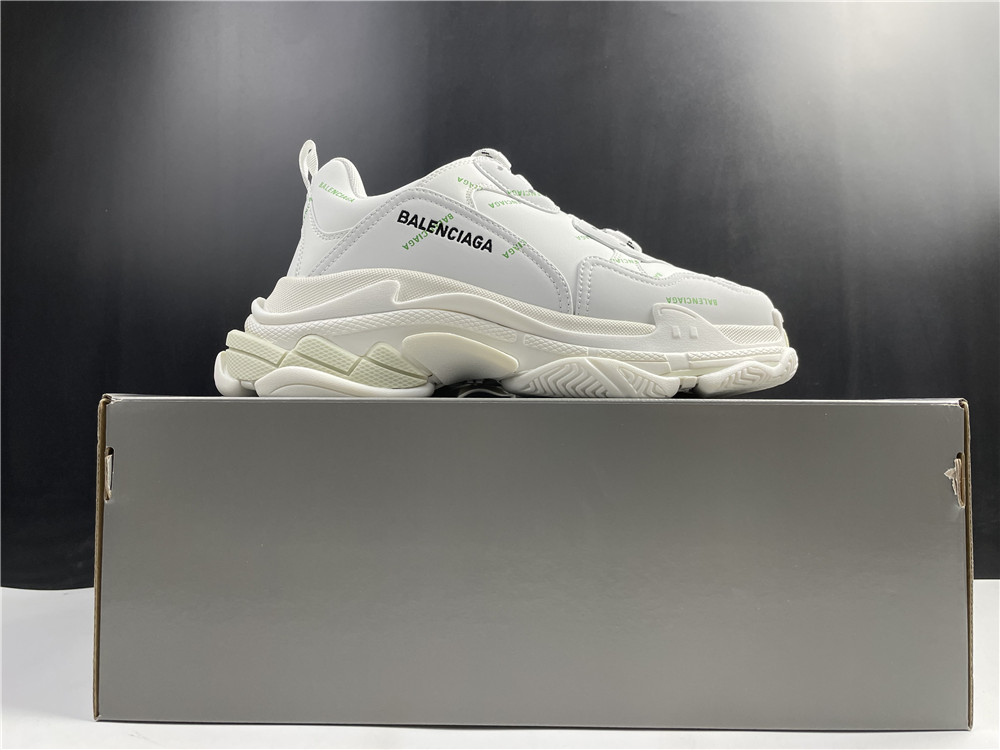 BALENCIAGA: Triple S sneakers with all over logo - White | Balenciaga sneakers 524039 W2FA1