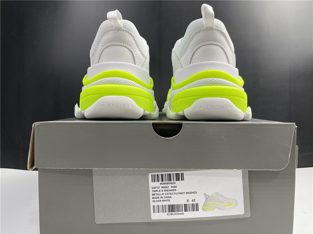 Balenciaga Wmns Triple S Sneaker 'Clear Sole - White Fluo Yellow'