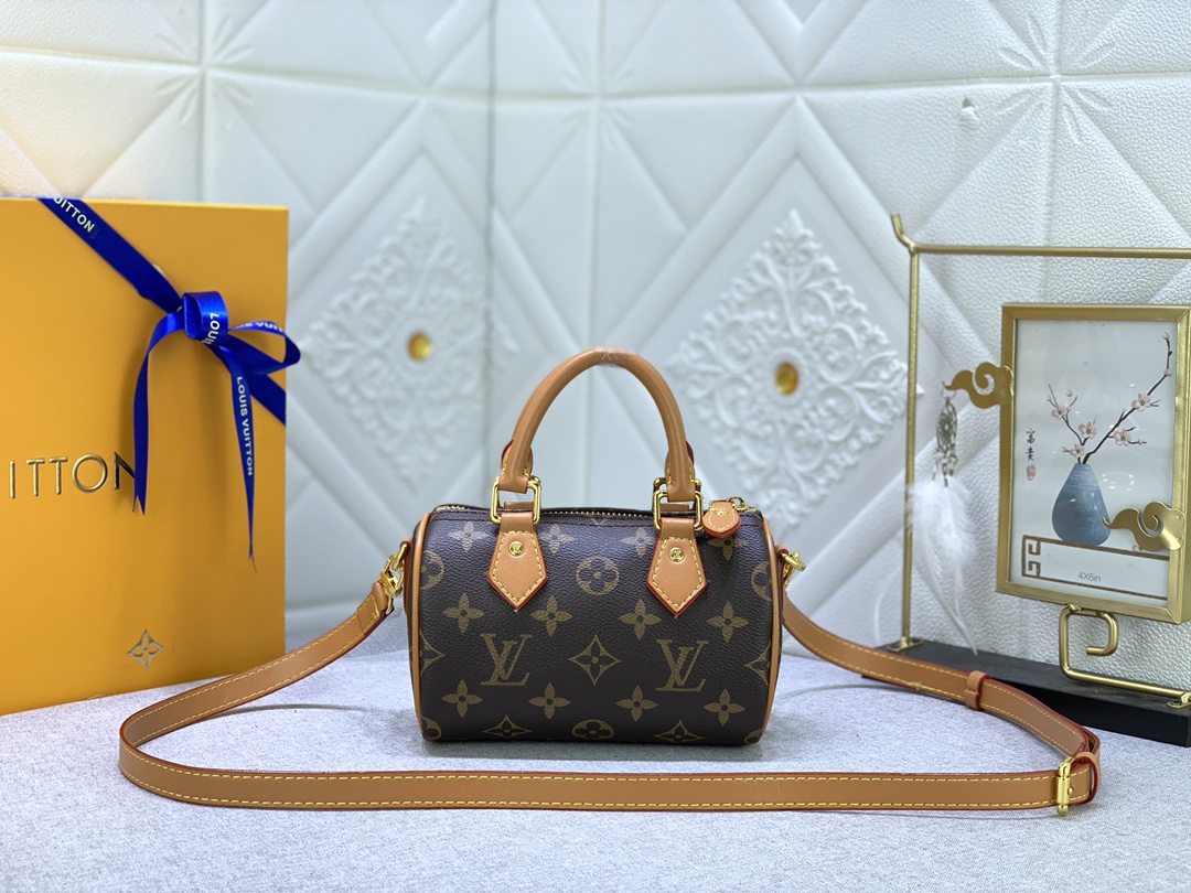 Louis Vuitton Nano Speedy M81085 (2) 16 x 10 x 7.5cm