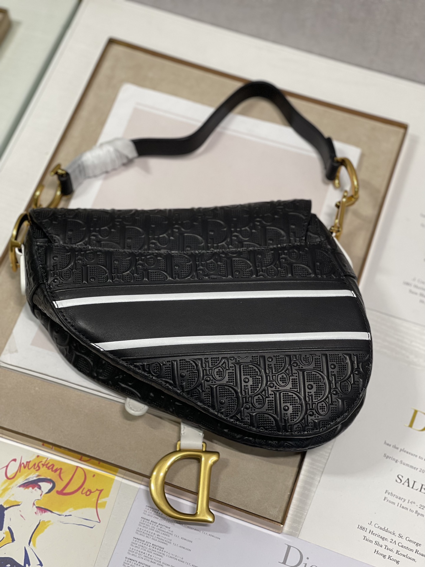 Dior Oblique Saddle Bag 0446 (2) 25cm