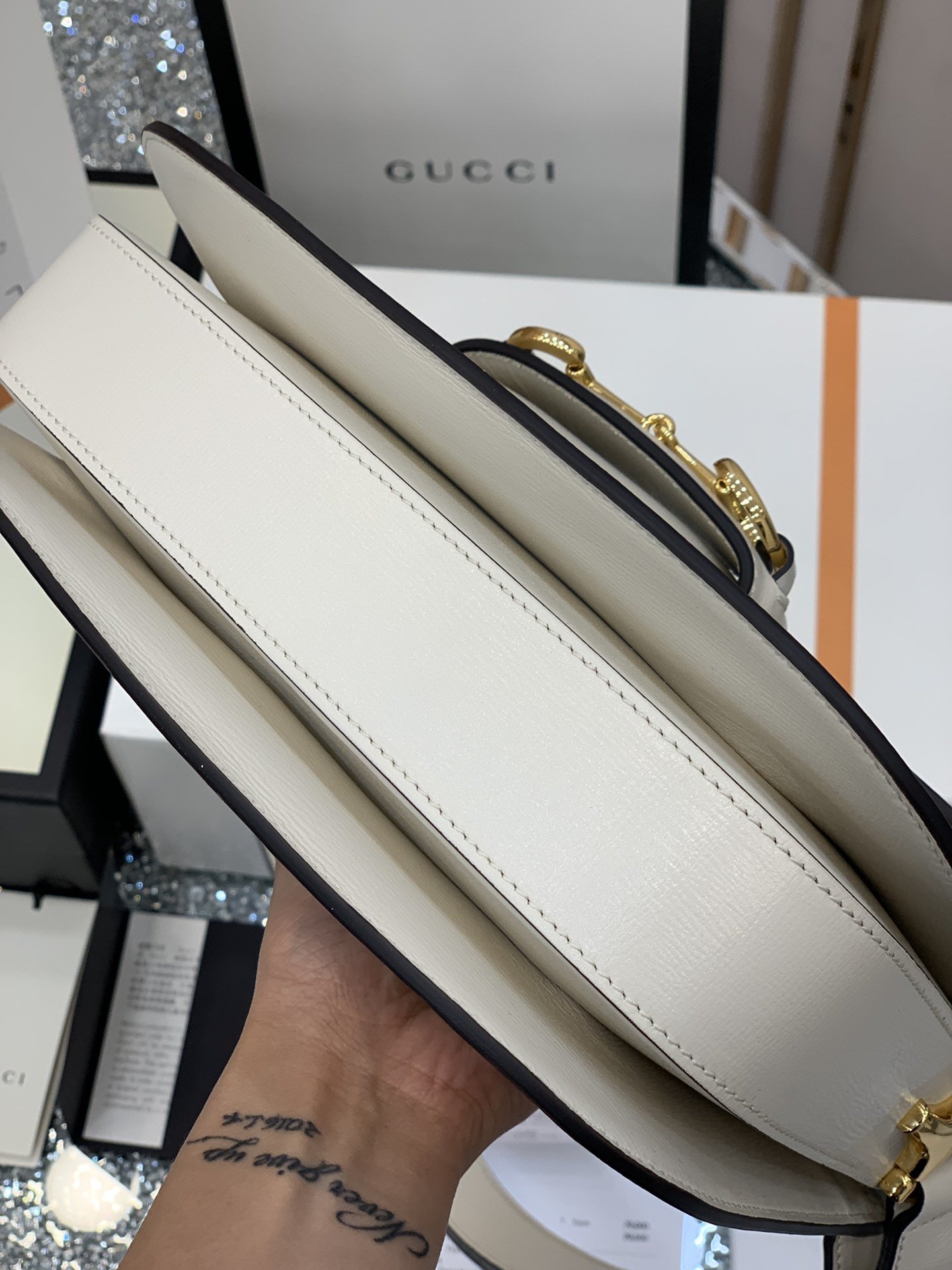GUCCI 1995 Horsebit Bag 602204 25*18*8cm