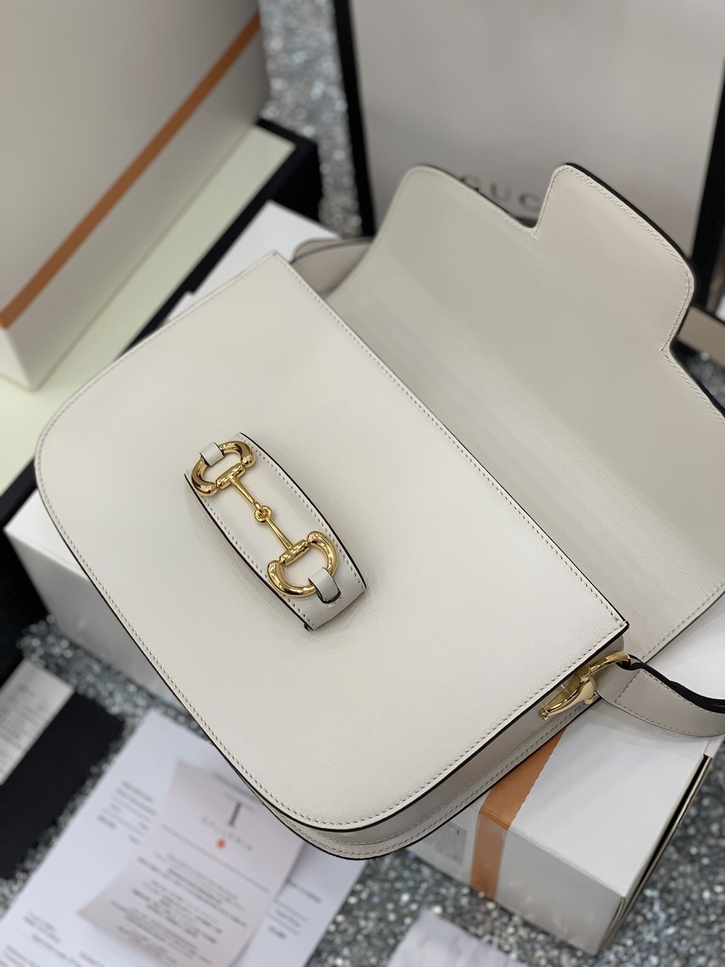 GUCCI 1995 Horsebit Bag 602204 25*18*8cm