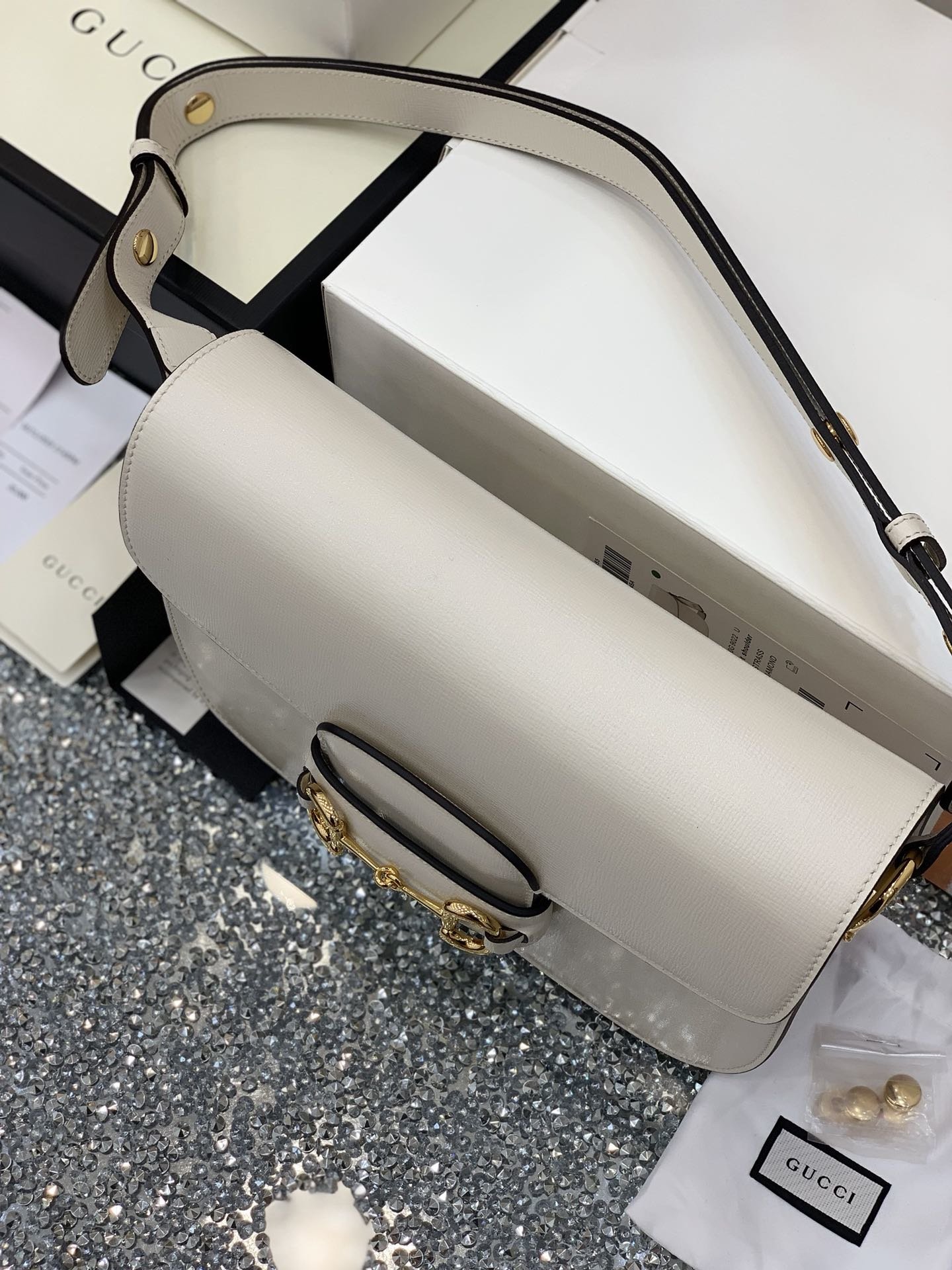 GUCCI 1995 Horsebit Bag 602204 25*18*8cm